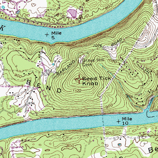 Topographic Map of Seed Tick Knob, KY