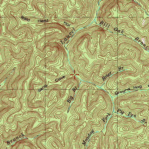 Topographic Map of Seng Cove, KY