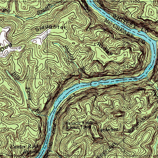 Topographic Map of Shanty Branch, KY