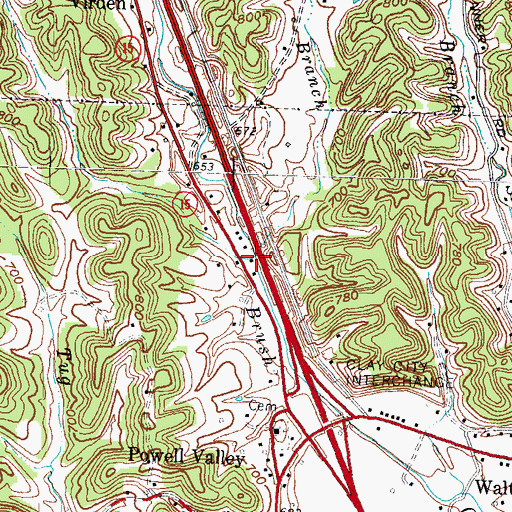 Topographic Map of Ships Branch, KY