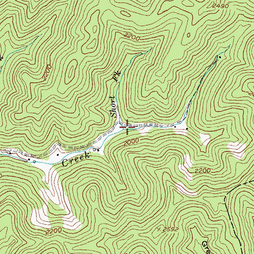Topographic Map of Short Fork, KY