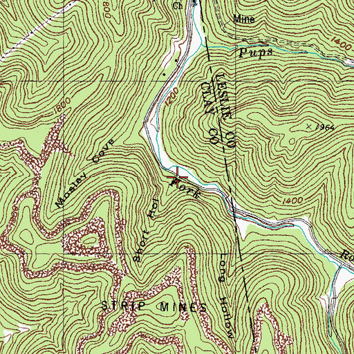 Topographic Map of Short Hollow, KY