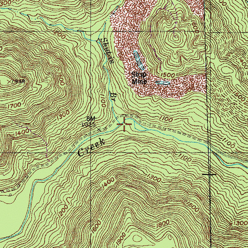 Topographic Map of Shut-In Branch, KY