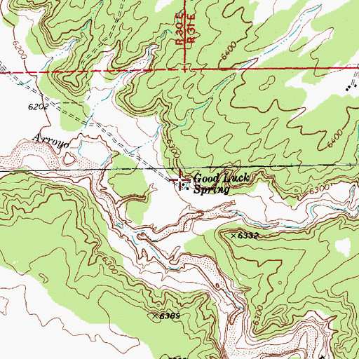 Topographic Map of Good Luck Spring, AZ