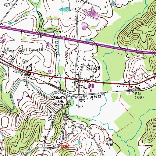 Topographic Map of Siler, KY
