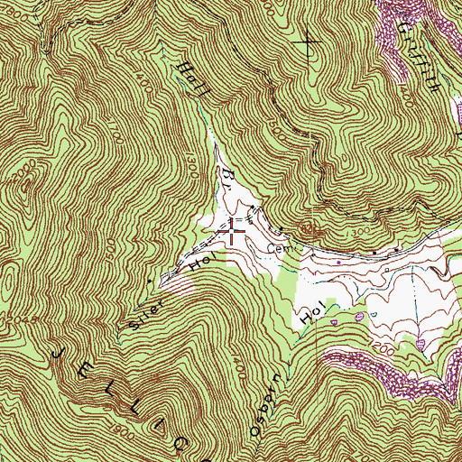 Topographic Map of Siler Hollow, KY