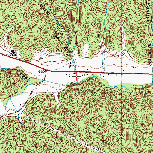 Topographic Map of Silvermine School, KY