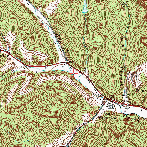 Topographic Map of Sim Long Branch, KY