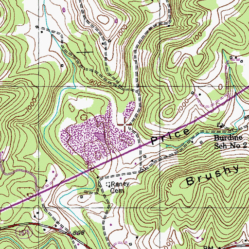 Topographic Map of Sinking Valley, KY