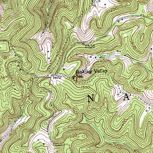 Topographic Map of Sinking Valley School, KY