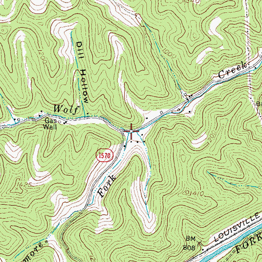 Topographic Map of Sizemore Fork, KY