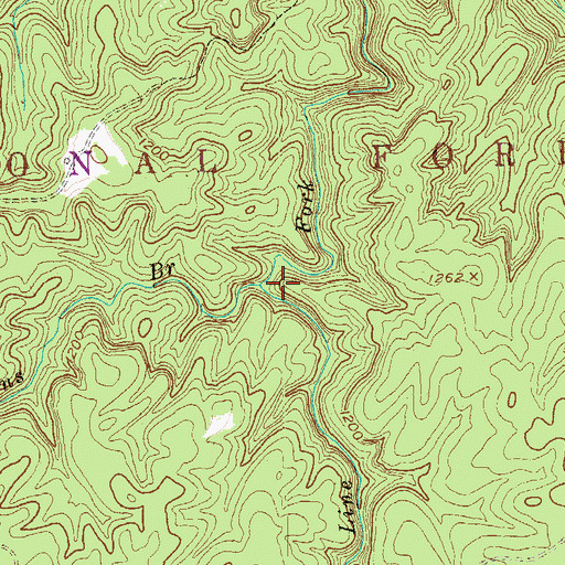 Topographic Map of Slavens Branch, KY