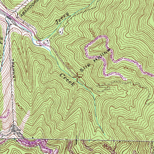 Topographic Map of Slip Hollow, KY