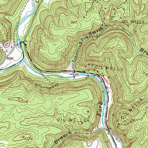 Topographic Map of Smith Branch, KY