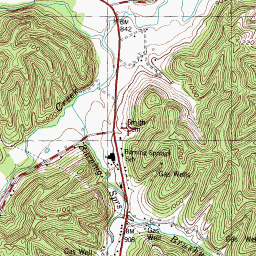 Topographic Map of Smith Cemetery, KY