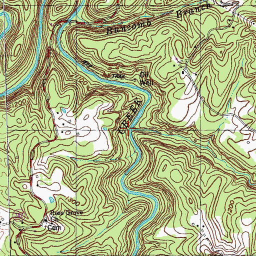 Topographic Map of Smith Fork, KY