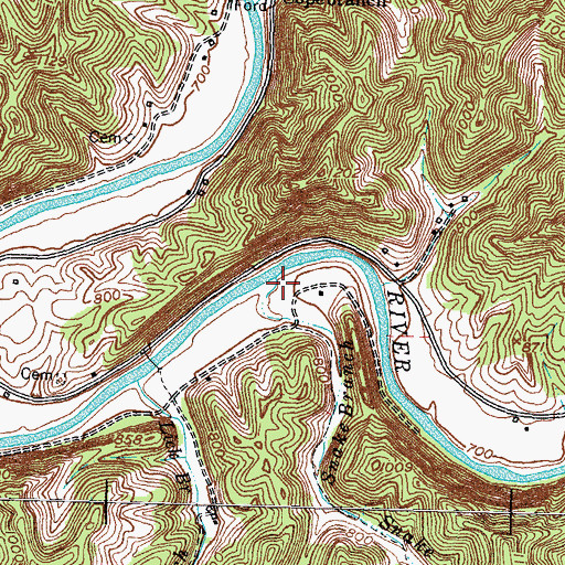 Topographic Map of Snake Branch, KY