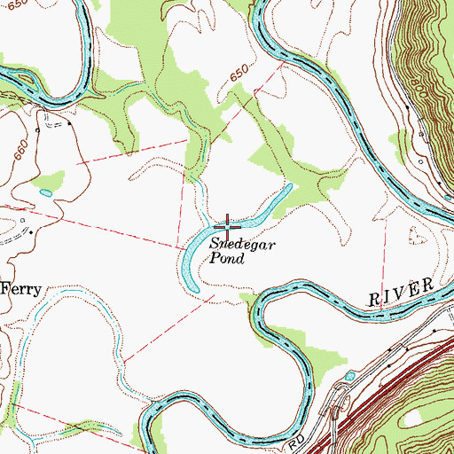 Topographic Map of Snedegar Pond, KY