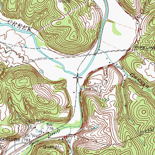 Topographic Map of Soldier Fork, KY