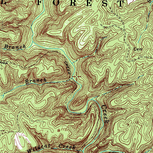 Topographic Map of Sons Branch, KY