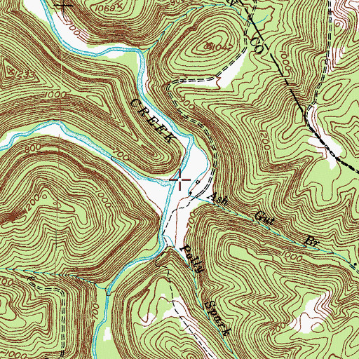 Topographic Map of South Fork Station Camp Creek, KY