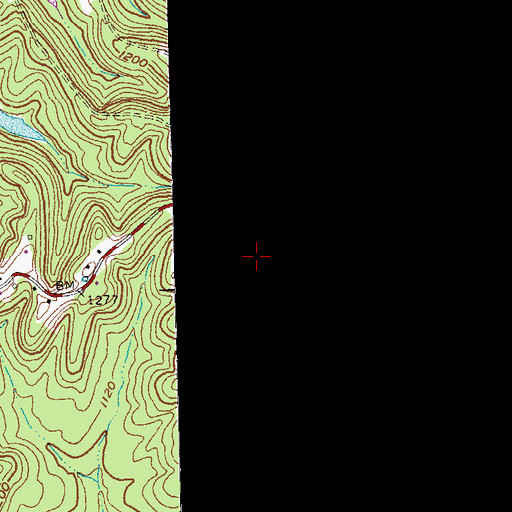 Topographic Map of South Mill Creek School, KY