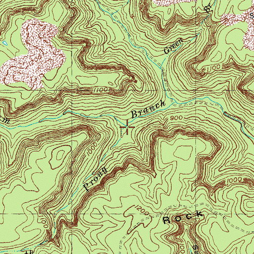 Topographic Map of South Prong Bingham Branch, KY
