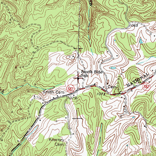 Topographic Map of South Side Elementary School, KY