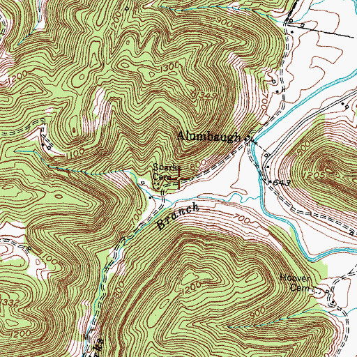 Topographic Map of Sparks Cemetery, KY