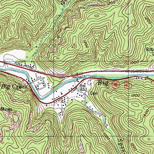 Topographic Map of Spencers Branch, KY