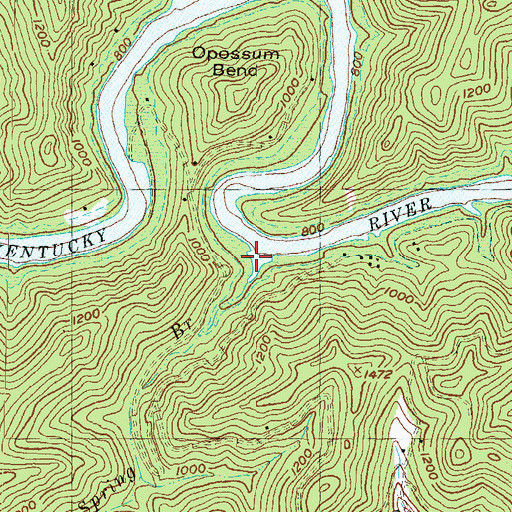 Topographic Map of Spring Branch, KY