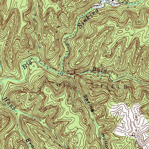 Topographic Map of Spring Hollow, KY