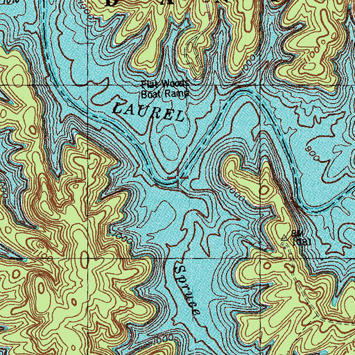 Topographic Map of Spruce Creek, KY