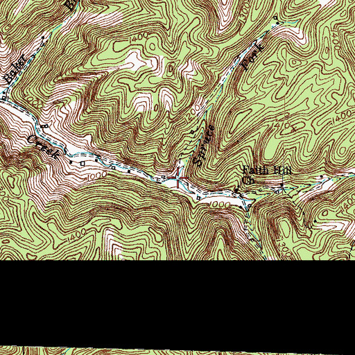 Topographic Map of Spruce Fork, KY