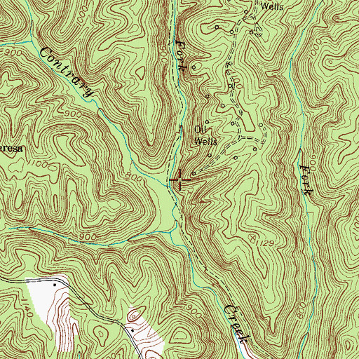 Topographic Map of Spruce Fork, KY