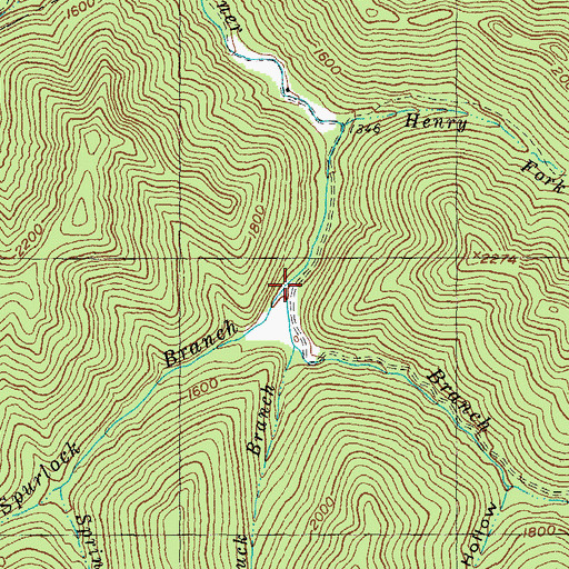 Topographic Map of Spurlock Branch, KY