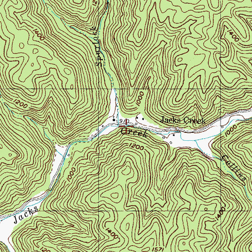 Topographic Map of Spurlock Fork, KY