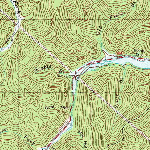 Topographic Map of Stable Branch, KY