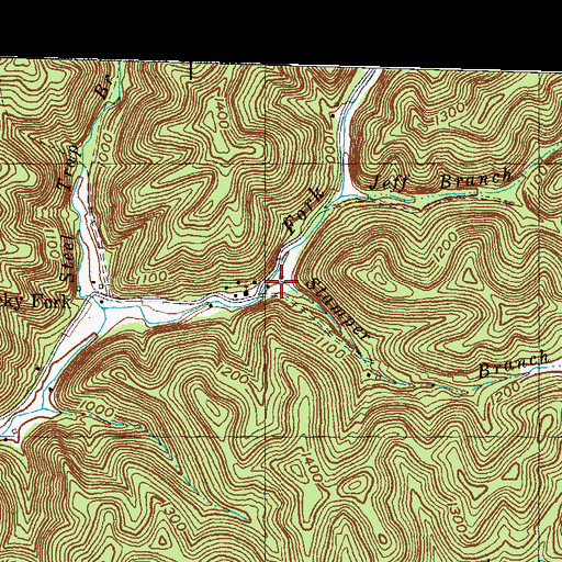 Topographic Map of Stamper Branch, KY