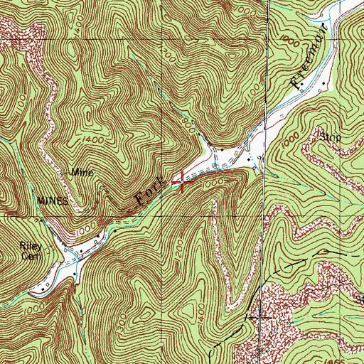 Topographic Map of Stamper School, KY