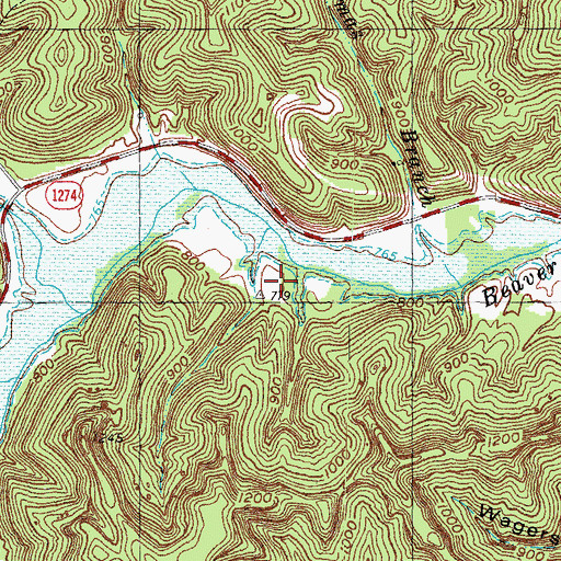 Topographic Map of Station Cemetery, KY