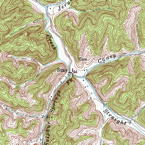 Topographic Map of Stay, KY