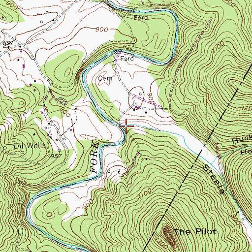 Topographic Map of Steele Hollow, KY