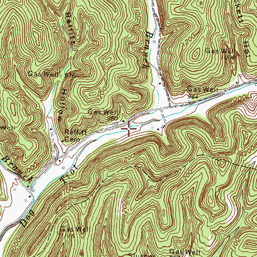 Topographic Map of Steels Branch, KY