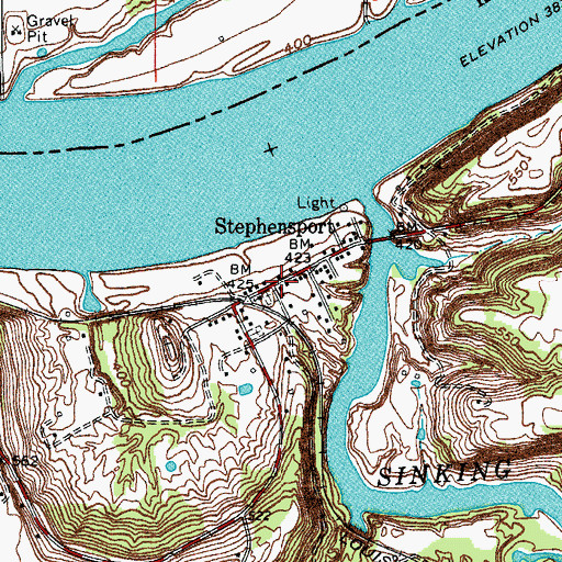 Topographic Map of Stephensport, KY