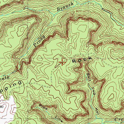 Topographic Map of Stepping Rock Ridge, KY