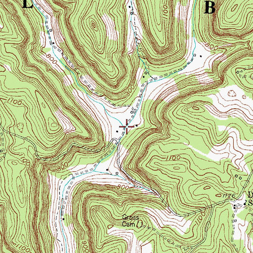 Topographic Map of Stewart Fork, KY