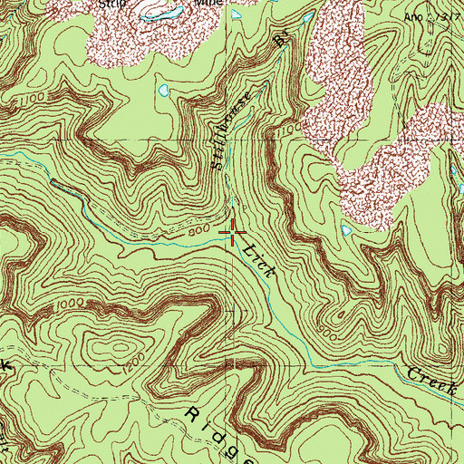 Topographic Map of Stillhouse Branch, KY