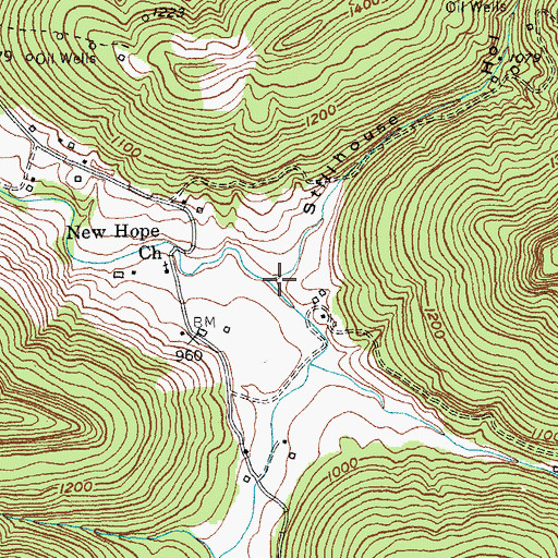 Topographic Map of Stillhouse Hollow, KY