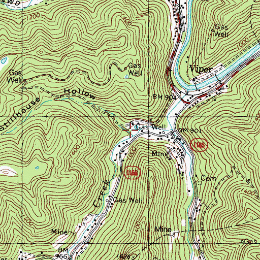 Topographic Map of Stillhouse Hollow, KY